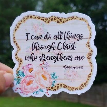 A Little Design Company - Wholesale Sticker - I Can Do All Things Sticker | Scripture Sticker0