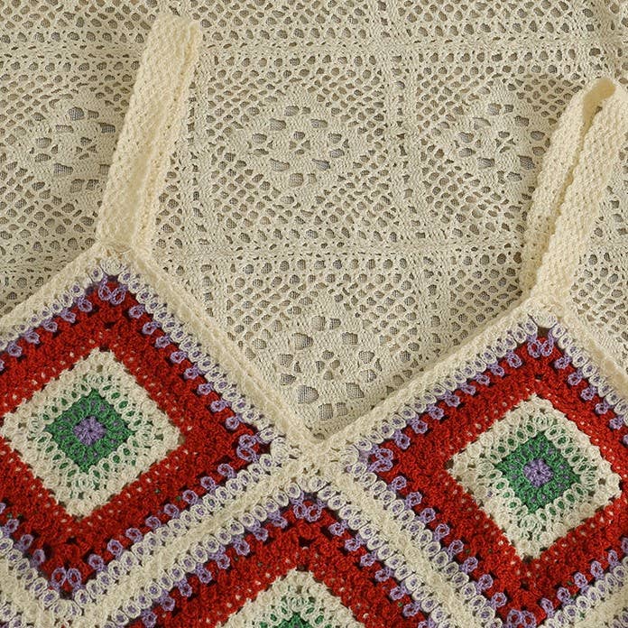 Rosa Clothing - Wholesale Camisole - Women's - Crochet Fringe Camisole Woven tank top7