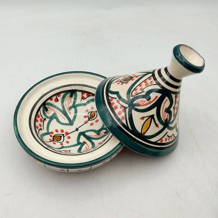 Etnico Arredo – Großhandel Dekorative Platte/Teller/Schüssel – Mini Tajine Ethnic Morocco Marokkanische Gewürze Keramiksaucen Terrakotta 17022213102