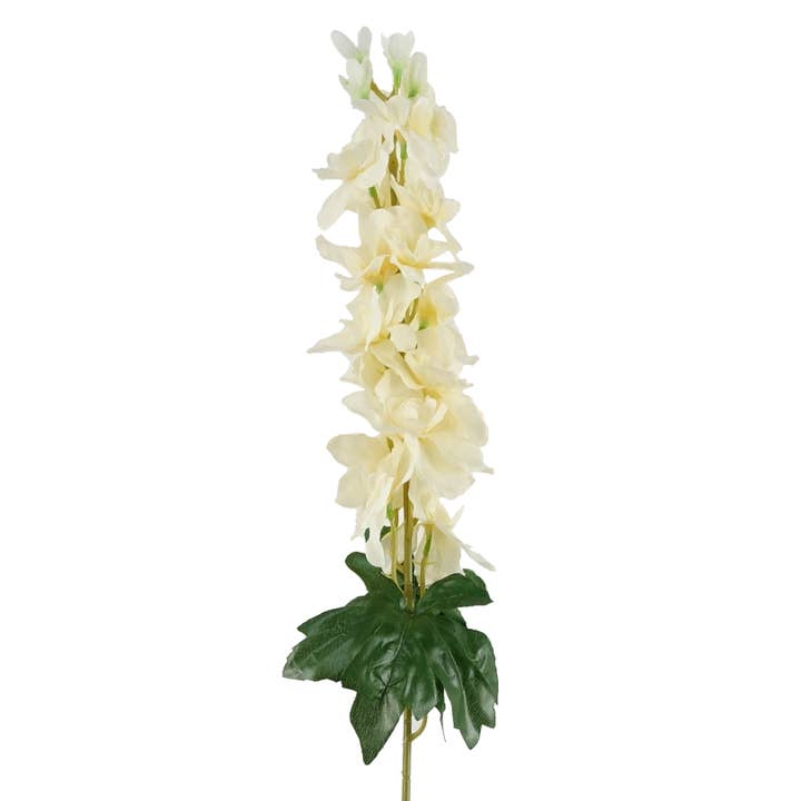 Leaf Design UK LTD - Wholesale Artificial Flowers - Pack 6x Artificial Flowers Delphinium Cream Stem 75cm3