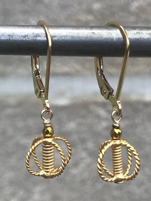 Vermeil Cage Earrings for wholesale by Deana Rose Handmade Jewelry