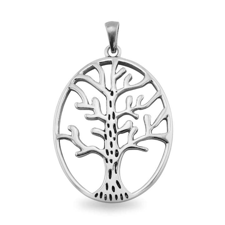 Bedel levensboom hanger van roestvrij staal voor wholesale door WJW