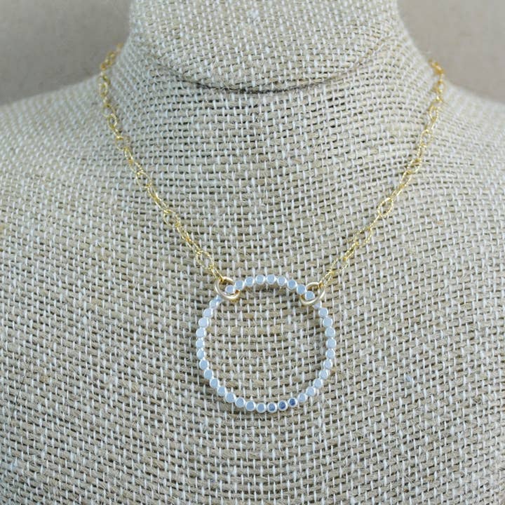 Large Beaded Pendant - mixed metals for wholesale by Cameron Kruse Designs