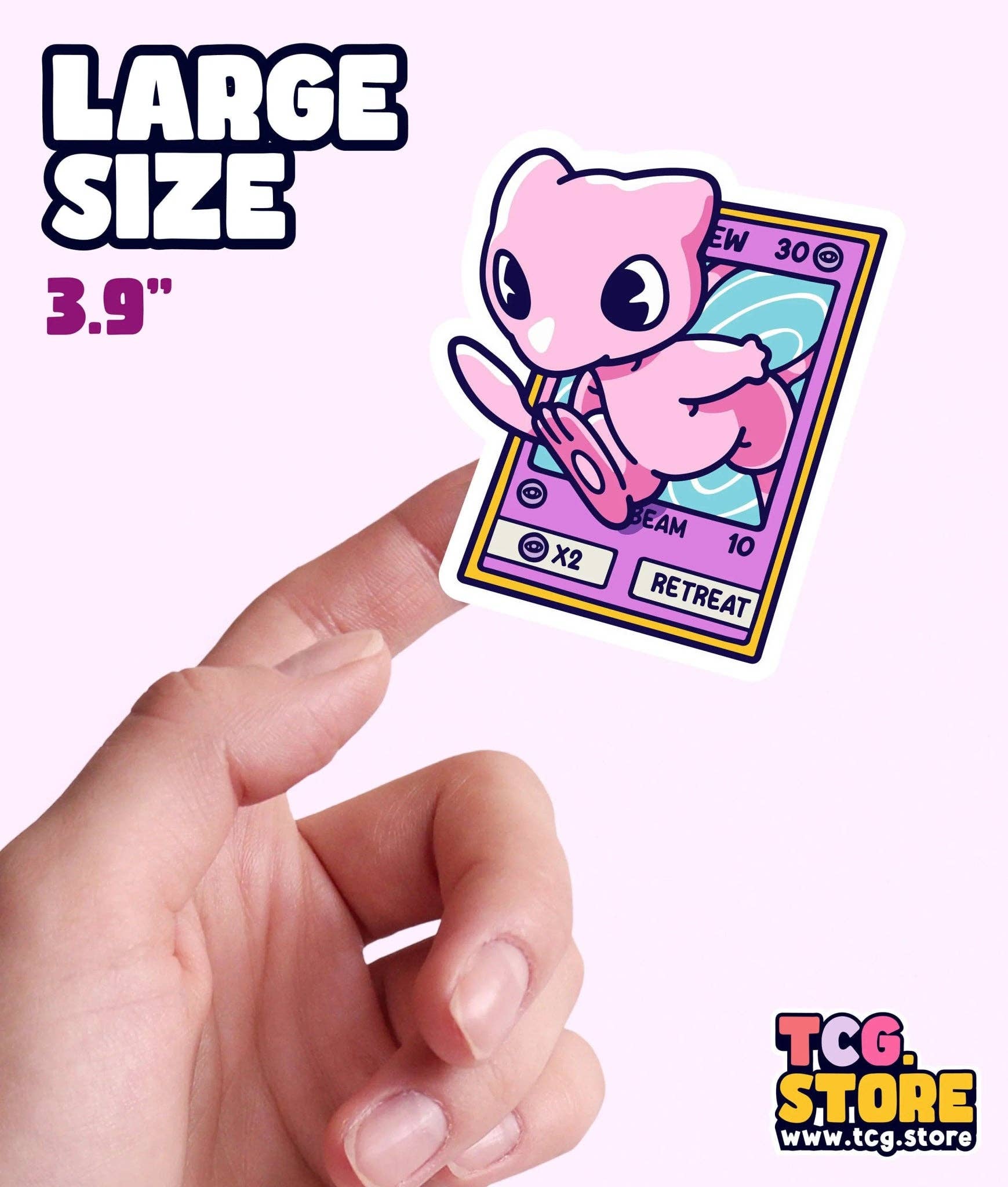 TCG.Store - TCGDOTSTORE - Wholesale Sticker - Mew Pokémon Sticker2