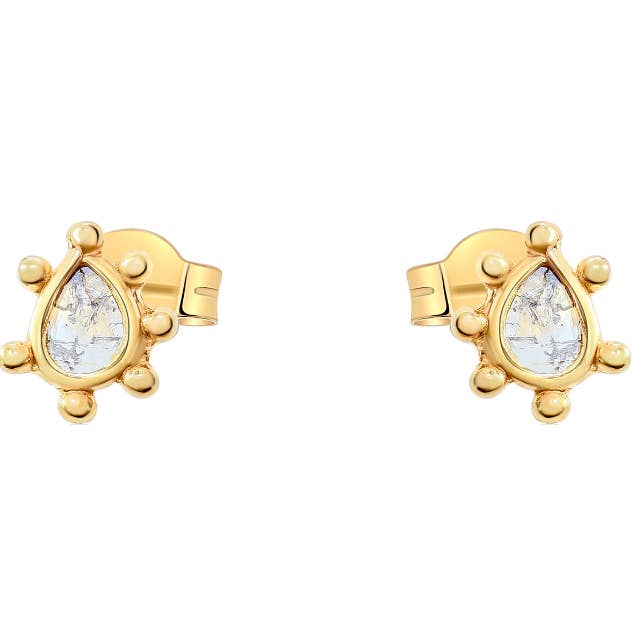 Delhi Diamond Stud Earrings for wholesale by POMEGRANATE