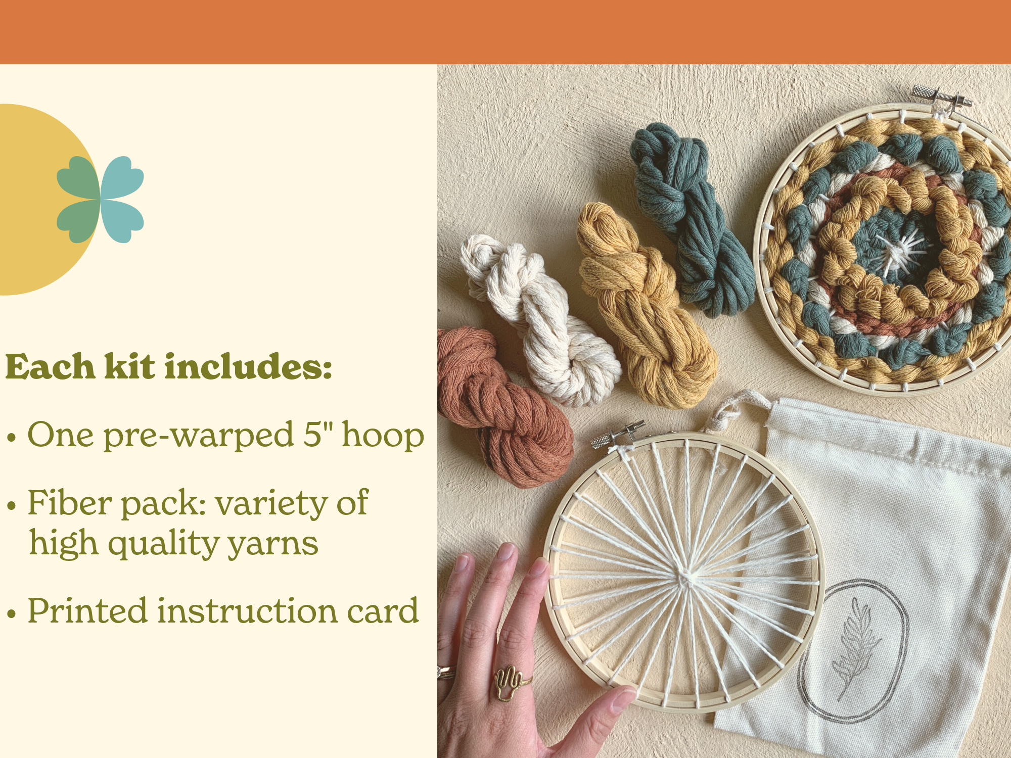 Euca Design - Wholesale DIY Craft Kit - DIY Round Weaving Kit | Beginner Friendly1