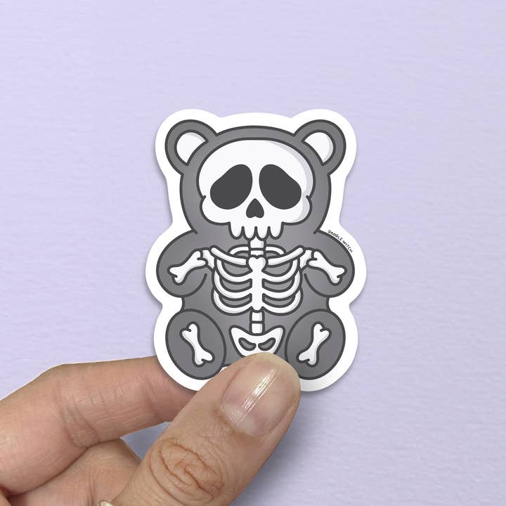 Autocollant d'Os de Squelette, Autocollant d'Ours Gommeux pour la vente par DoodleWitch