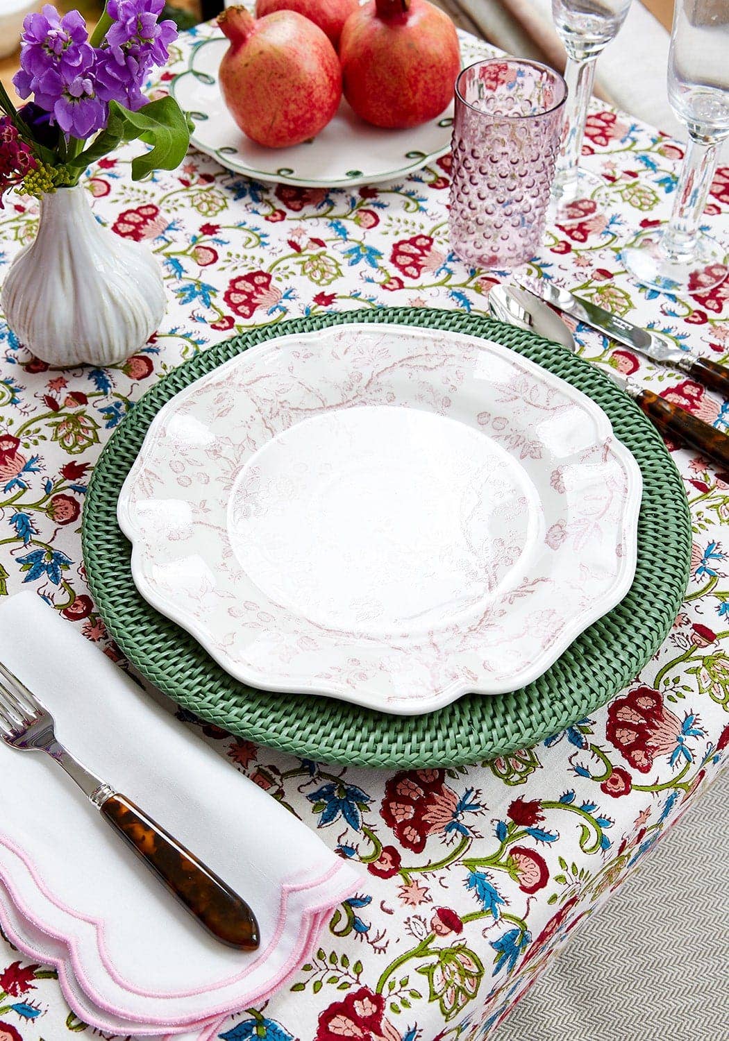 Madame Smart Ltd - Wholesale Charger Plate - Harbour Island Round Rattan Charger Green  - Set of 42