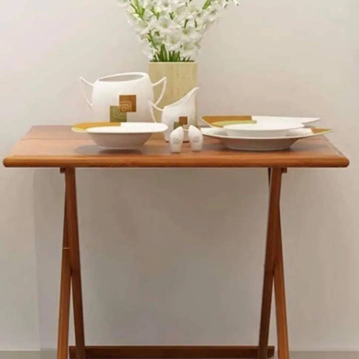 everythingbamboo - Wholesale Patio table - Bamboo Wooden Table Square Or Round Foldable Dining Study Picnic In or Outdoor竹桌7