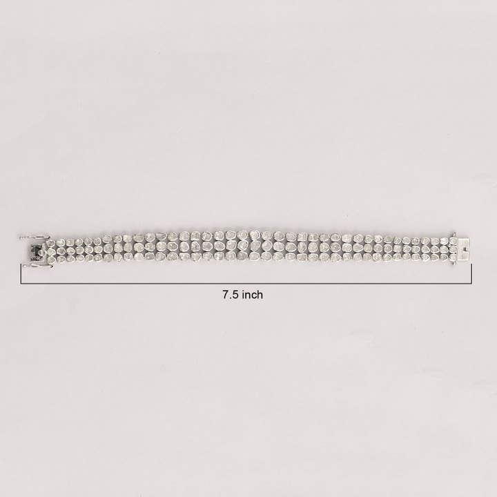 Star Joya – Großhandel Tennis-Armband – Tennisarmband für Damen, 7,5 Karat, natürliche Polki-Diamanten, Partykleidung