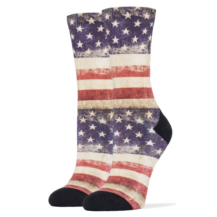 Nacida el 4 | Calcetines de Bandera Premium 360 para Mujer para venta al por mayor de Oooh Yeah/Sock It Up/Oooh Geez Slippers