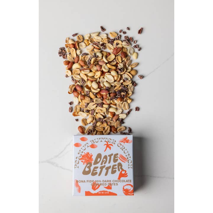 Date Better Snacks - Wholesale Chocolate Covered Sweets - Peanut Butter Crunch- chocolate covered dates