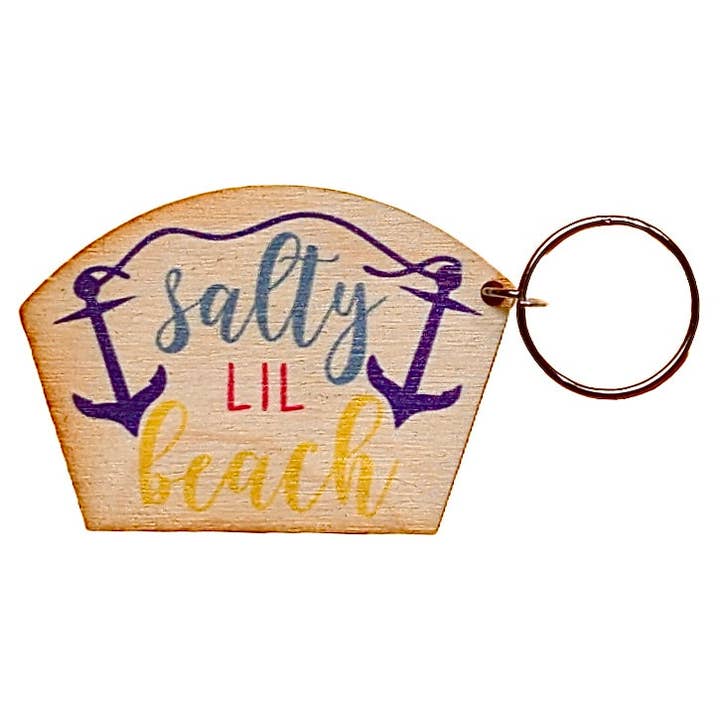 Salty Lil Beach Magnet/Keychain for wholesale by Rock Lion Goods