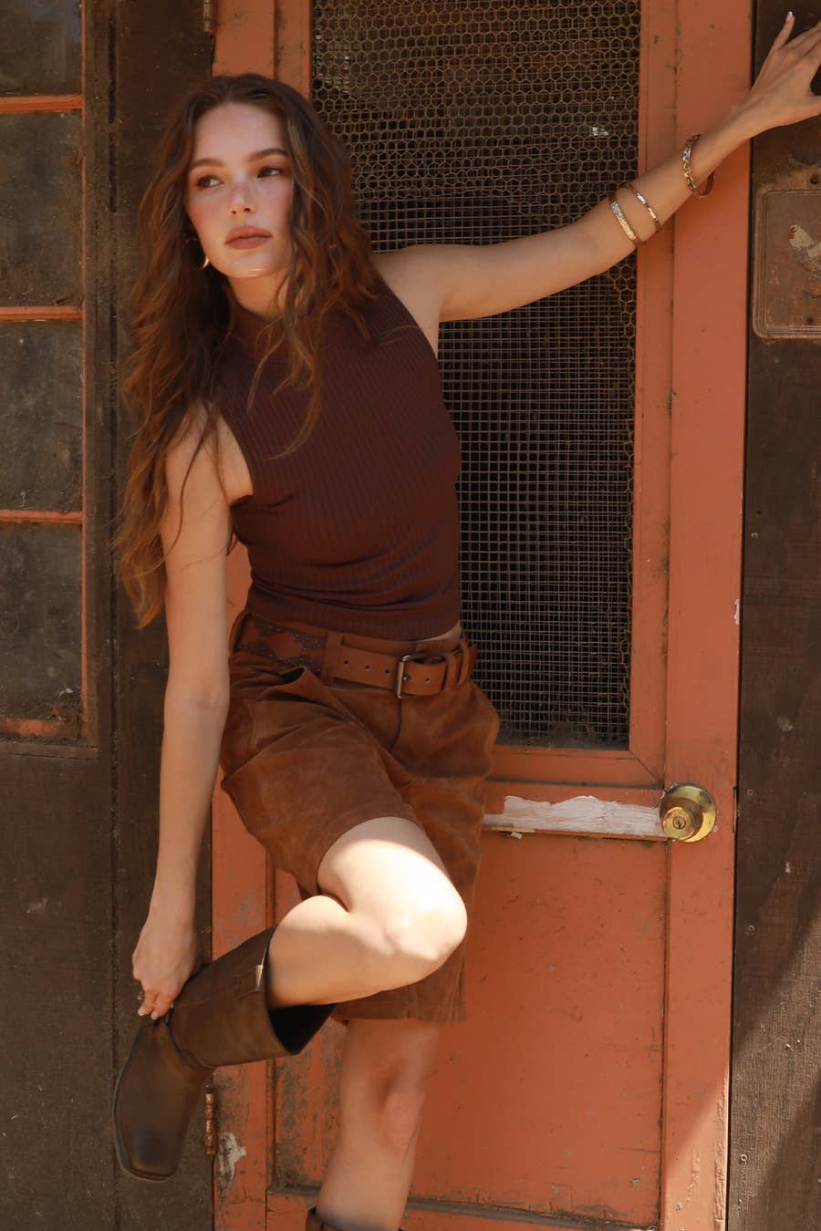 NIKIBIKI - Wholesale Knit Top - Women's - NS8427 - Wide Ribbed Mock Neck Sleeveless Top6