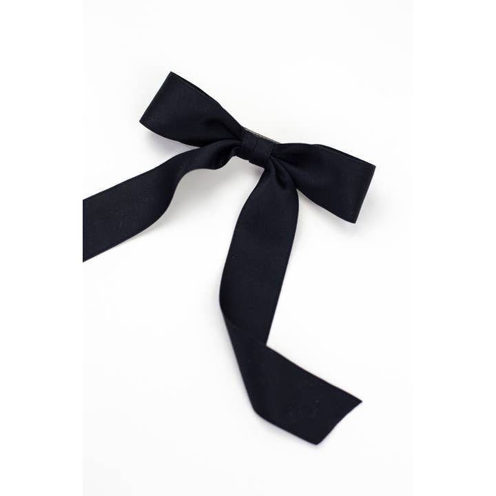 Grace & Grandeur - Wholesale Hair Bow - Women's - Medium Matte Satin Hair Bow Barrette | Florence Bow21