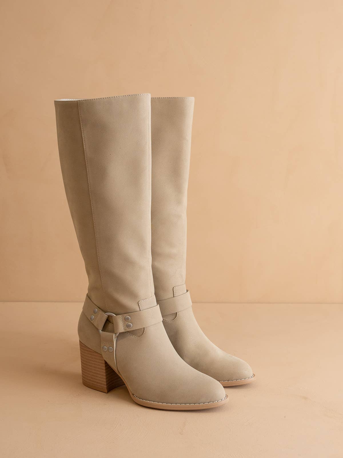 The Hollie | Taupe Knee High Bucket Boot for wholesale on Faire1