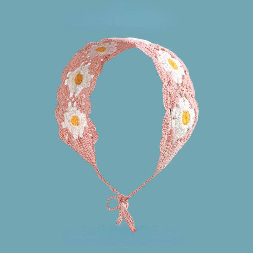 Funkyrel® Atzbranding Limited – Bandana - Mulher por atacado – Haila - Bandolete de Flores em Croché - O Acessório Perfeito para o Verão7