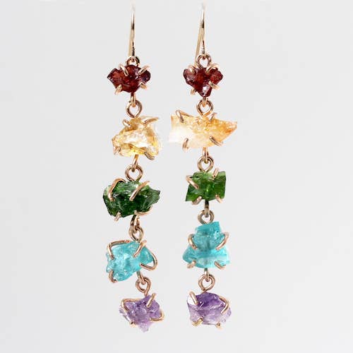 Rainbow Waterfall Earrings for wholesale by Alana Douvros Jewellery