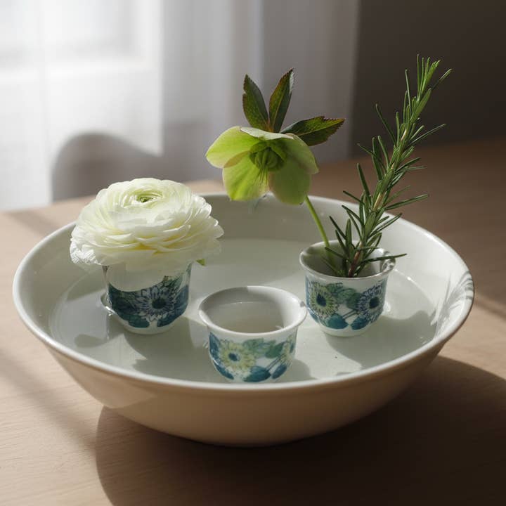 Porcelain Floral Stem Holders | Nesting Flower Frog Set (5 Pieces) for wholesale by Sunny Grove