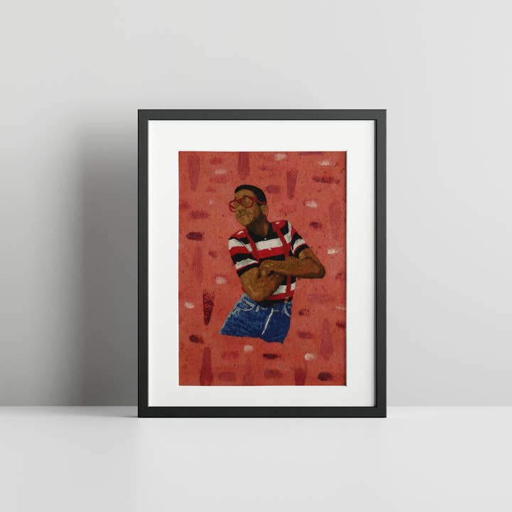 Bantu Knot Embroidery - Wholesale Art Print - Steve Urkel Black Nerd 90s Inspired Art Prints