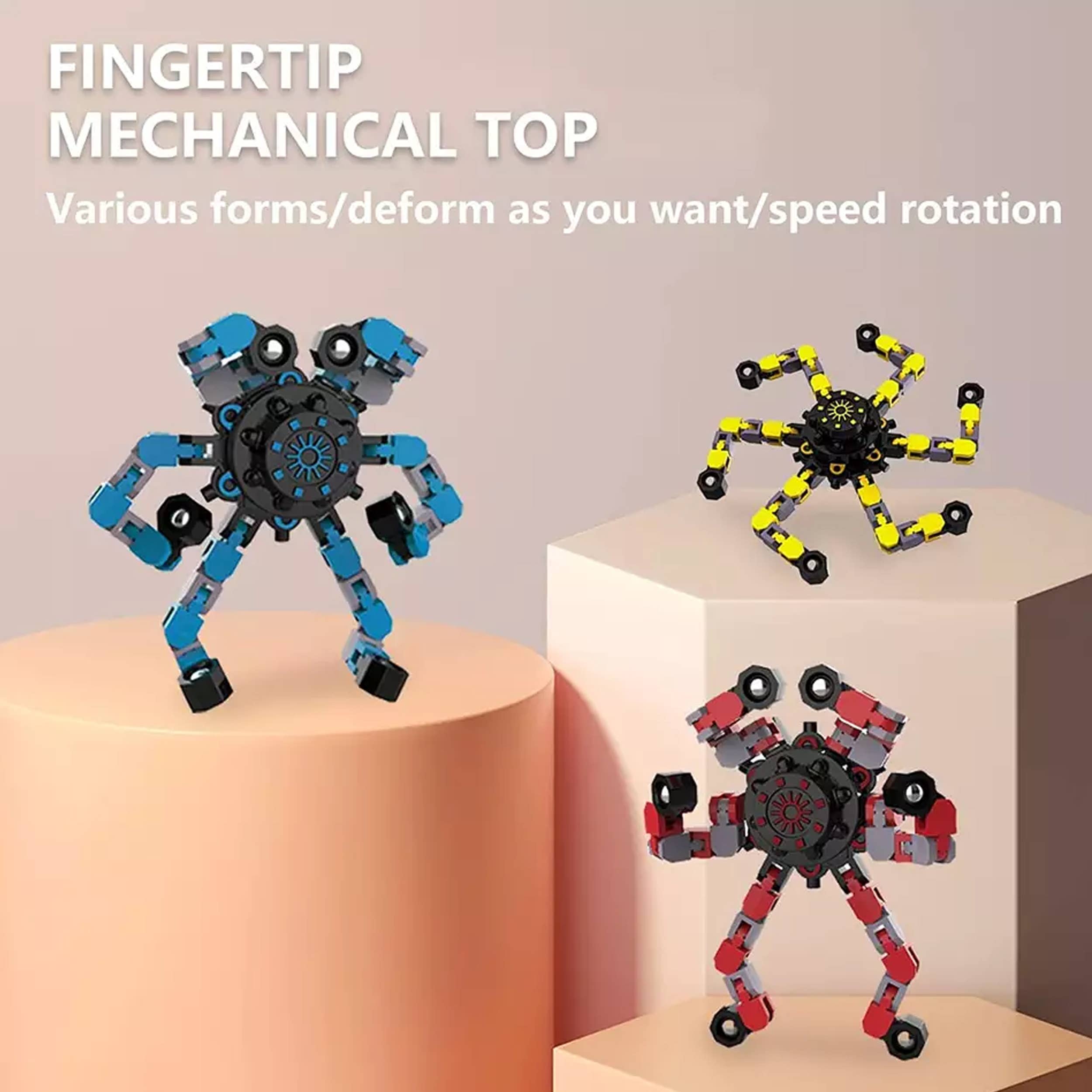 JSBlueRidge Toys - Vente Fidget/jouet anti-stress – enfant - Jouets de doigt de robot de Pâques à faire tourner8