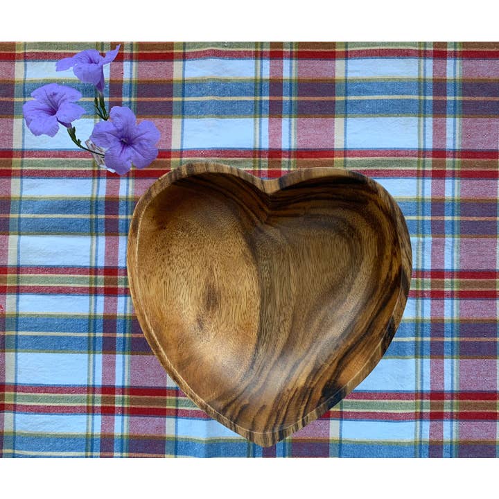 Artisan Heart Acacia Wood Bowl for wholesale by Woodware&Co