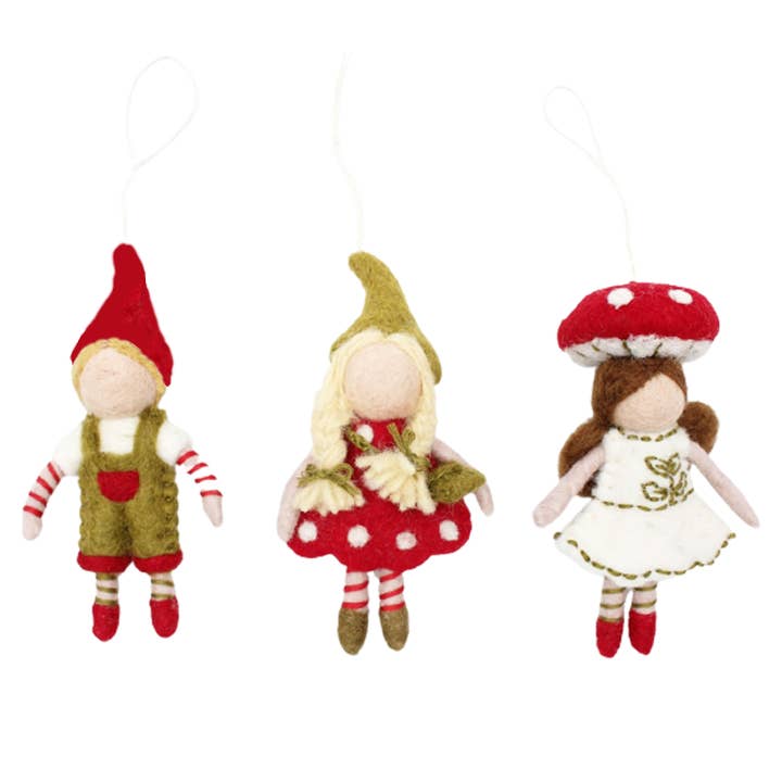 Decorações Woodland Pixie (3 modelos) por atacado de Fiona Walker England