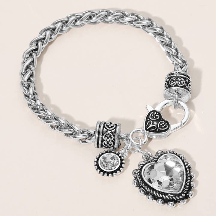 Sensibling Corp. - Wholesale Charm/Dangle Bracelet - Heart Stone Charm Bracelet