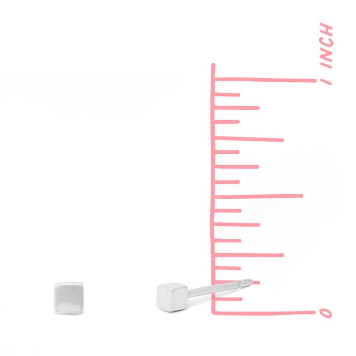 Boma Jewelry - Wholesale Stud/Post Earrings - Small Square Studs (EA 57S)3