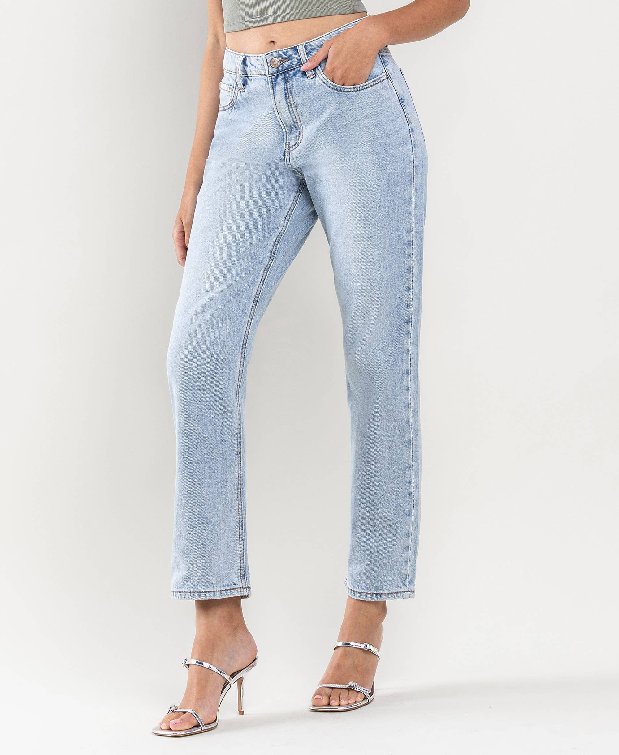 SUSTAINABILITY HIGH RISE ANKLE STRAIGHT JEANS LV1131 for wholesale on Faire3
