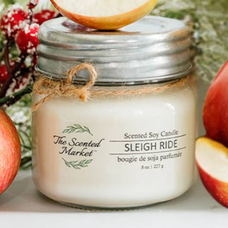 SLEIGH RIDE Soy Wax Candle 8 oz for wholesale by The Scented Market