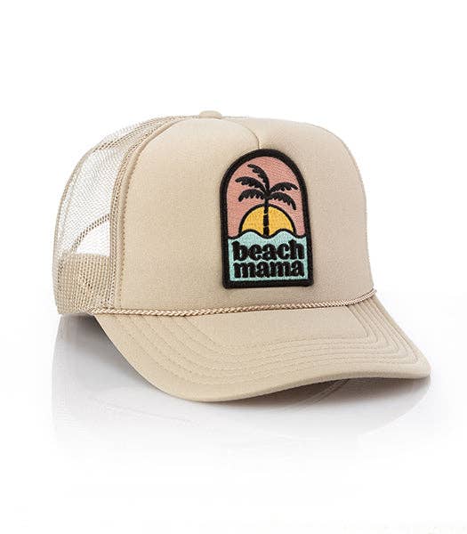 Local Beach – Großhandel Trucker-Cap – Damen – Beach Mama Patch Truckerhut1