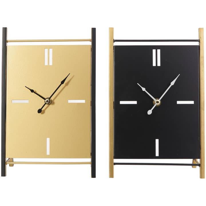 Modern Black Metal Clock Set for wholesale by Deco Marché