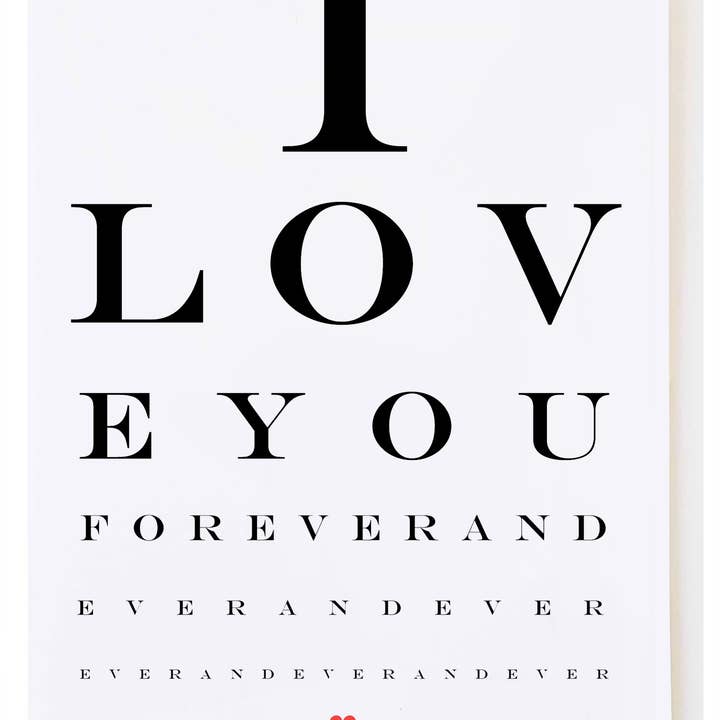 Eye Chart for wholesale by mollyOcards
