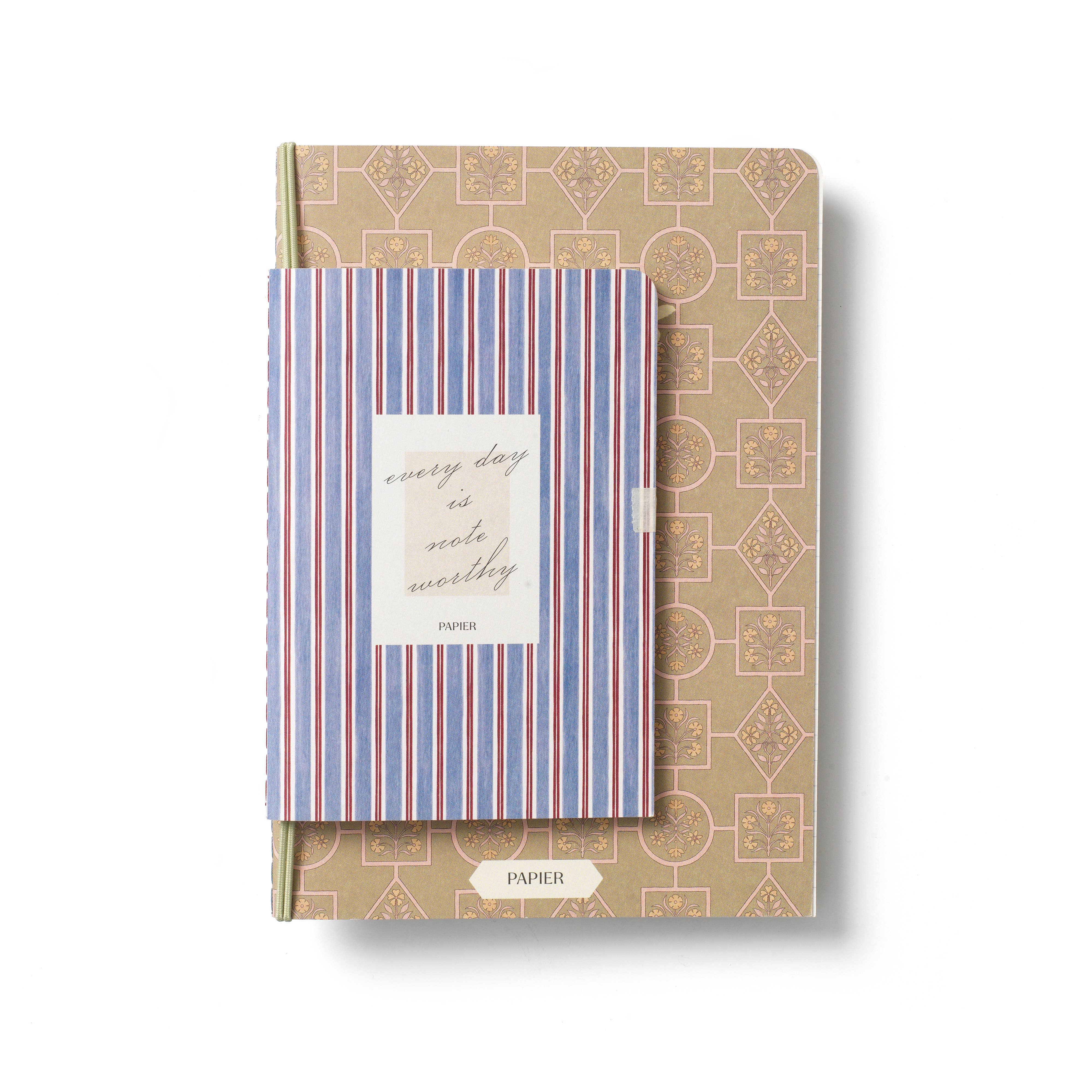 Papier - Wholesale Notebook - Lined Notebook Set of 2, A5 & A6 Softcover - Notes & Stripes