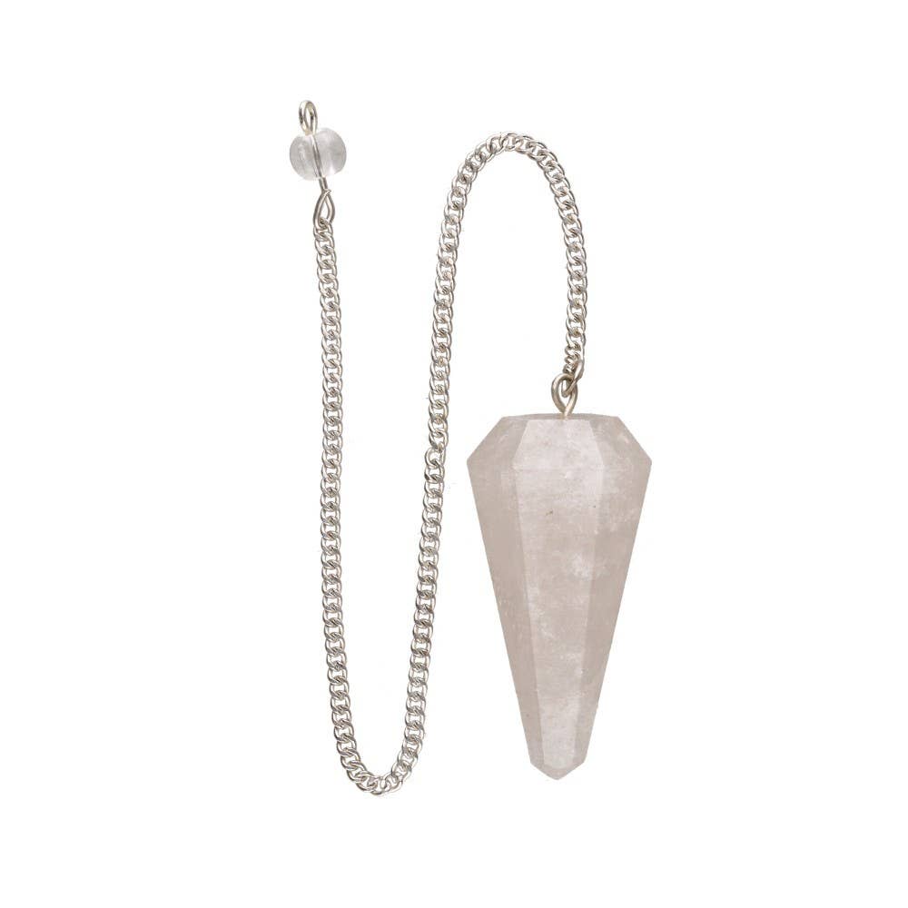 Vives de la Cortada S.L - Wholesale Pendulum Board - Faceted White Quartz Pendulum (FAC53)