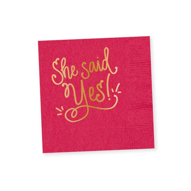 Natalie Chang - Wholesale Disposable Cup - She Said Yes! | Engagement Cups & Napkins (ALL)3