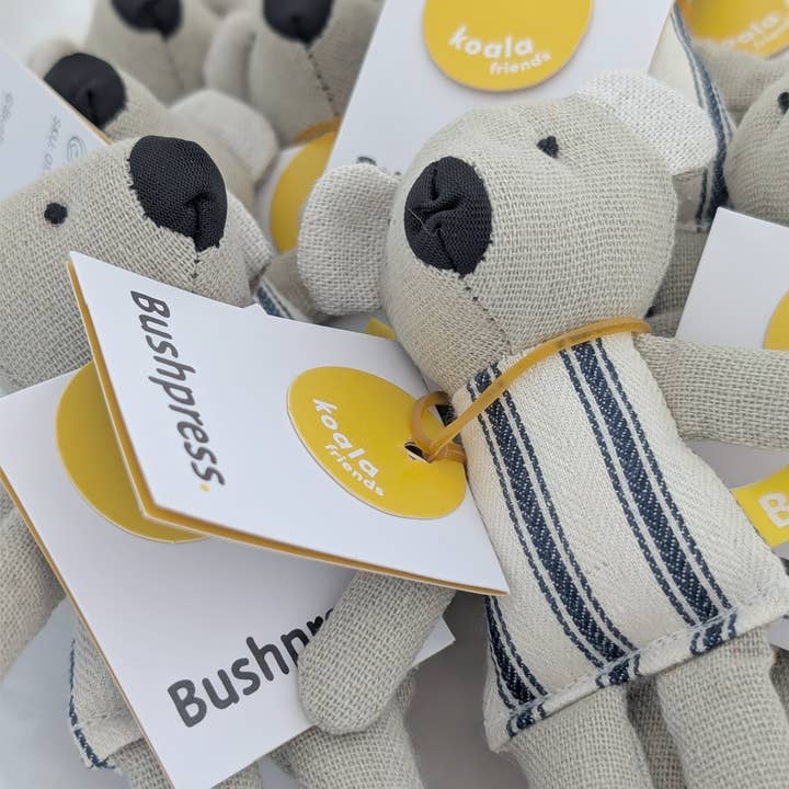 Bushpress - Wholesale Stuffed/Plush Toy - Kids & Baby - Koala friends toy, blue ticking7