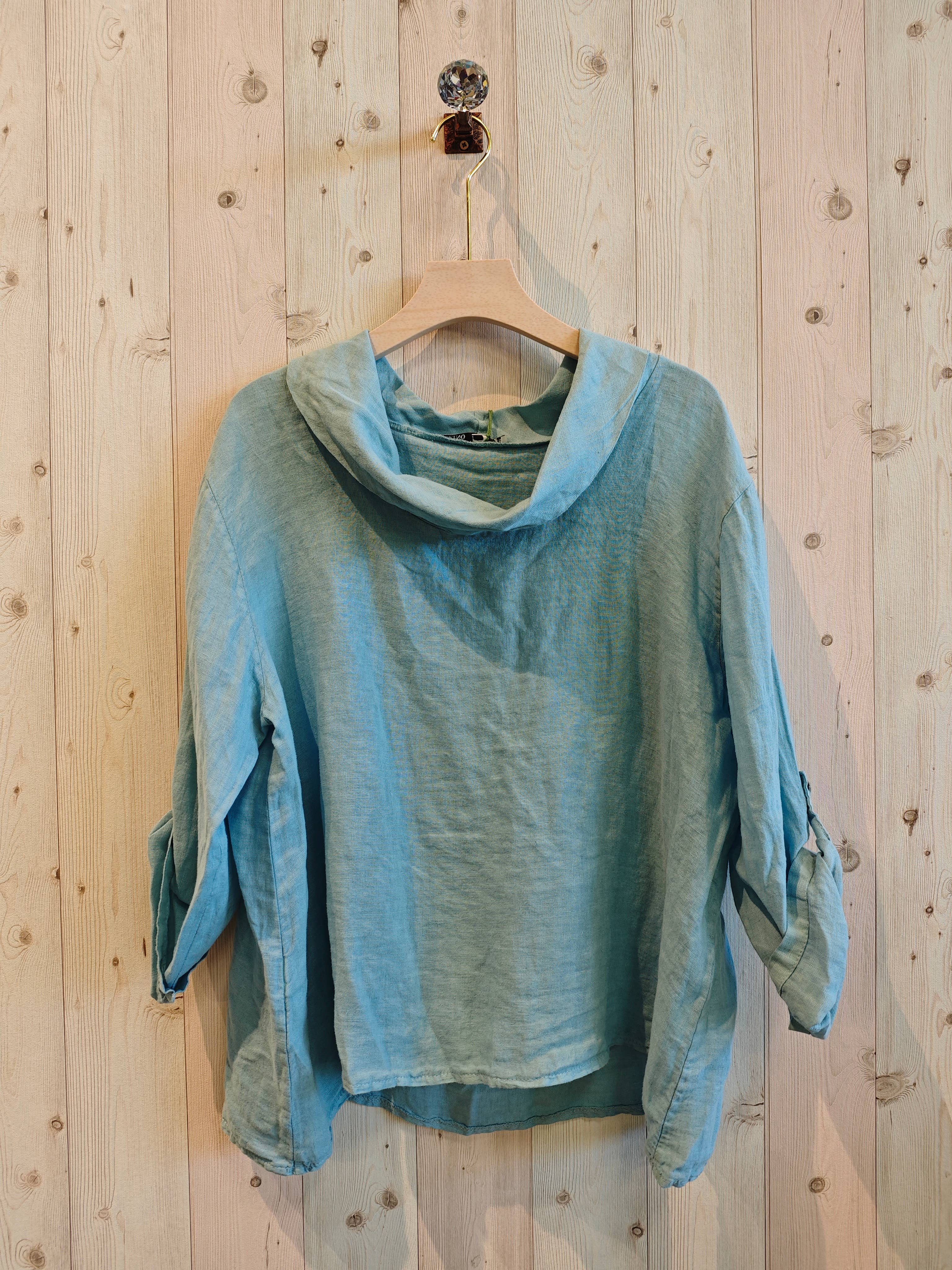 Linen & More - Wholesale Blouse - Women's - REF 10644 100% LINEN BOAT NECK BLOUSE6