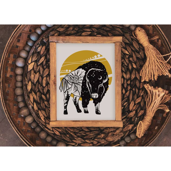 Mountain Mornings - Wholesale Art Print - Bison Sunset Print3