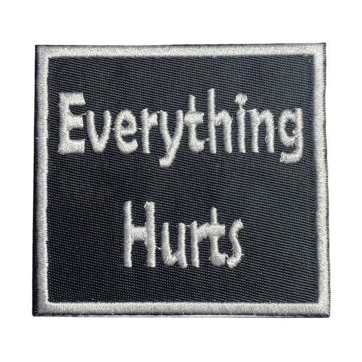 Alting gør ondt, Sjov Hat Bar, Snarky, Strygemærke for engroshandel hos Wholesale Applique