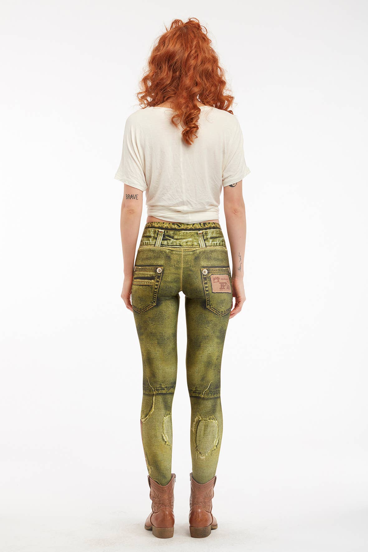 IPNG Design - Vente Legging tendance – femme - Legging à imprimé jean déchiré - Basique8