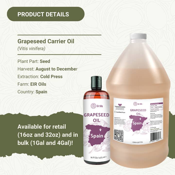 Nature Packaged - Wholesale Bath/Body Oil - Grapeseed Carrier Oil - 100% Pure - Farm-Direct Sourcing7