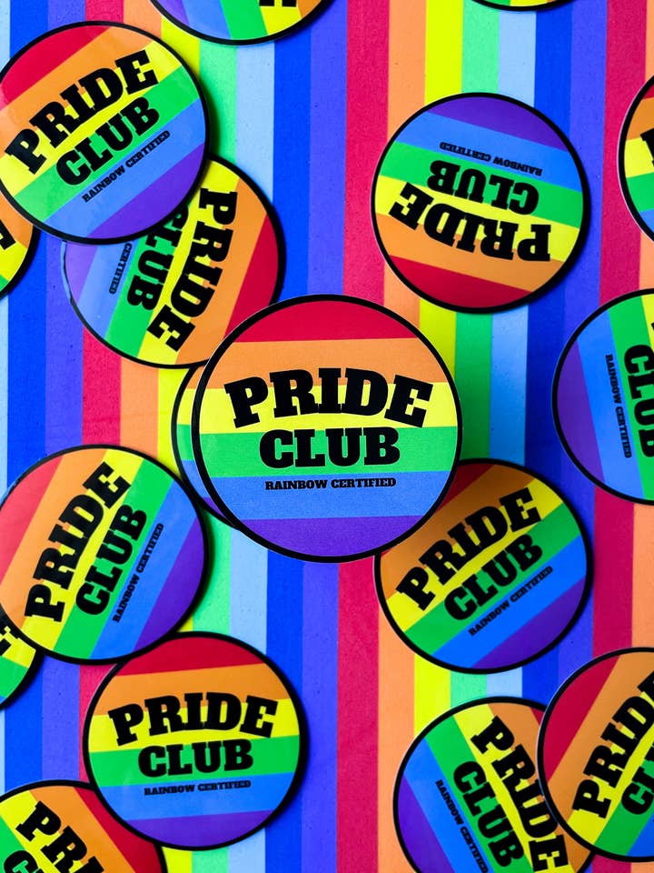 Pride Club LGBTQ+ Sticker for wholesale by Rainbow Certified