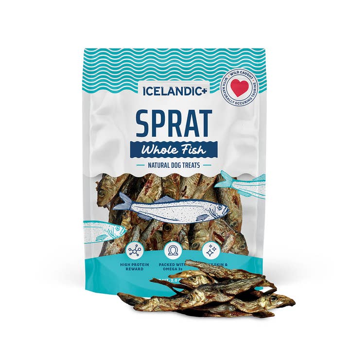 Sprat Whole Fish Dog Treats for wholesale by Icelandic+