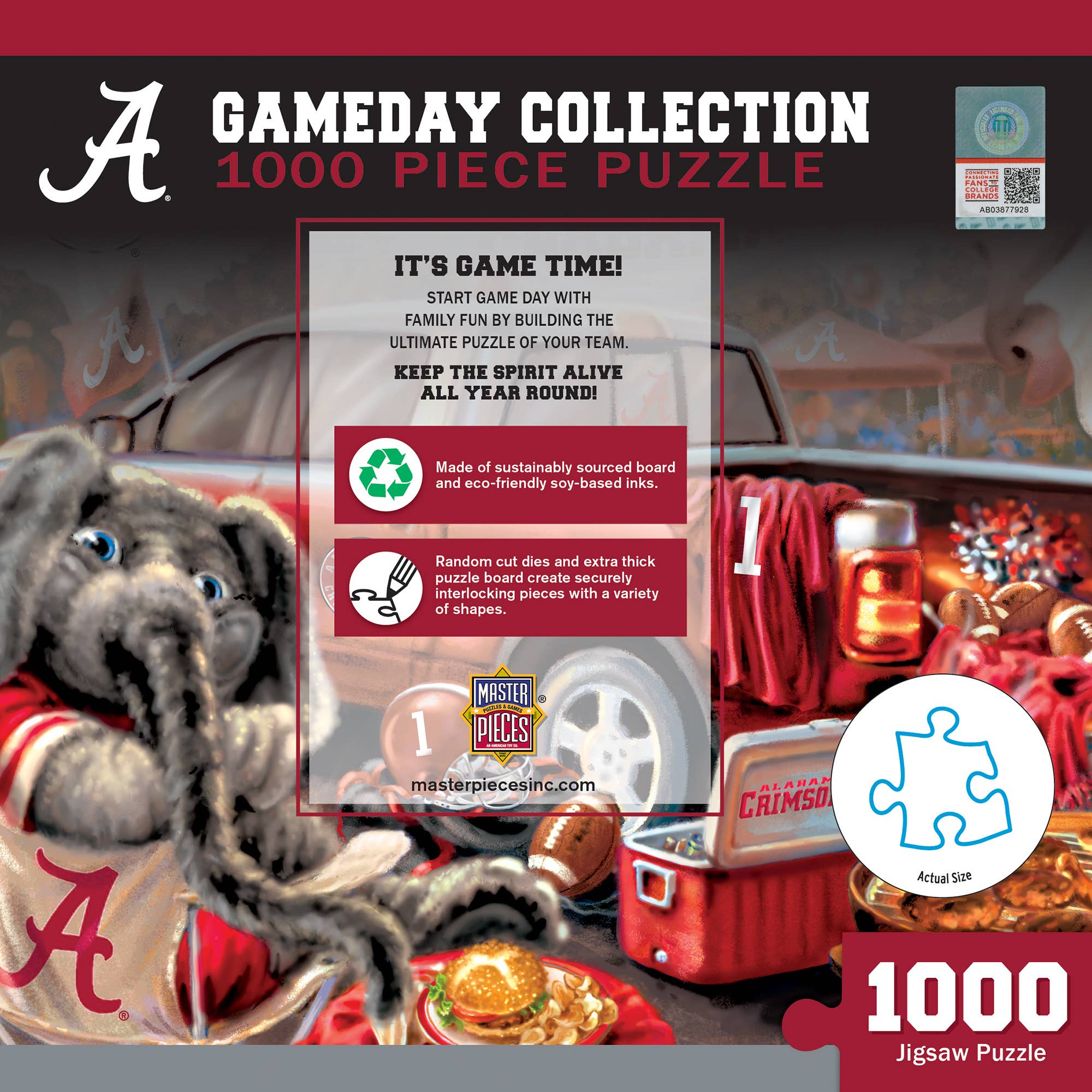 Masterpieces Puzzles - Wholesale Puzzle - Adult - Alabama Crimson Tide - Gameday 1000 Piece Puzzle2