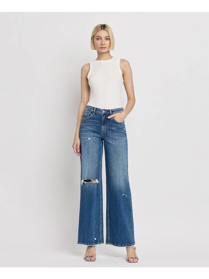BLITHE HIGH RISE WIDE LEG JEANS F5684 for wholesale on Faire