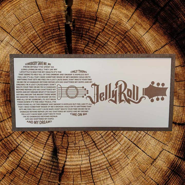 Crates Etc – Großhandel Schilder – Jelly Roll, Songtexte, Bar, Musik, brauche einen Gefallen, Männerhöhle