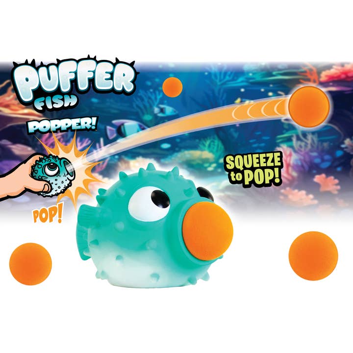 Hogwild - Wholesale Fidget Toy - Kids - Hog Wild Puffer Fish Ball Popper Toy - Toy Blaster