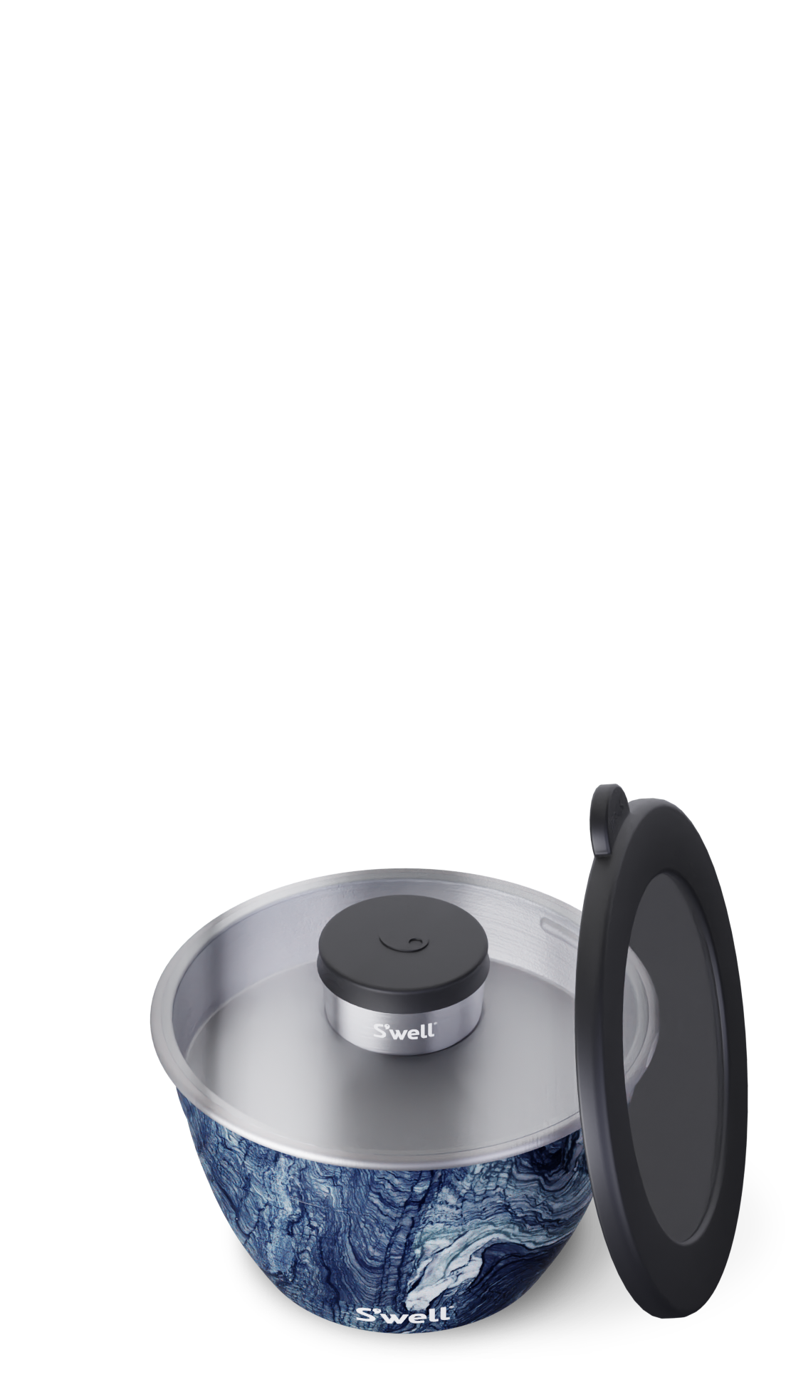 S'well - Wholesale Salad Plate - 64oz Azurite Marble Salad Bowl Kit2